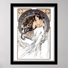 Alphonse Mucha vintage affischfransk