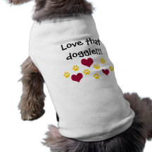 Älska den vovveutslagsplats hund t-shirt