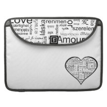 Älska i hjärta för många språk MacBook pro sleeve