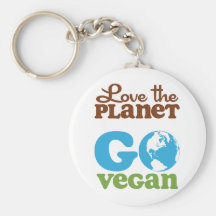 Älska planet går veganen nyckel ringar
