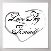 Älska Thy feminist Affisch