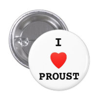 "Älskar jag Proust" knäppas emblem Knapp