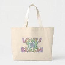 Älskar strandtotot hänger lös tote bag