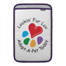 Älsklings- Adoption_Heart-Paw_Lookin päls Luv Sleeve För MacBook Air