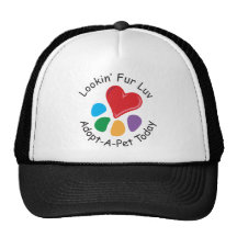 Älsklings- Adoption_Heart-Paw_Lookin päls Luv Trucker Kepsar