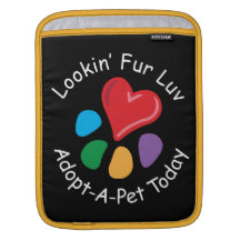 Älsklings- Adoption_Heart-Paw_Lookin pälsLuv_on sv Sleeve För iPads