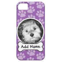 Älsklings- fotoram med tass avtryck och hundben iPhone 5 Case-Mate skydd