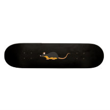 Älsklings- mus. Svart Tan. Skate Board Deck