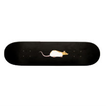 Älsklings- råtta. Kanel och vit, Hooded Variegated Skate Board
