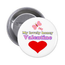 Älskvärd honungvalentin knapp
