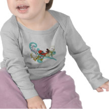 älskvärd lite fågel i en trädvektor tshirts