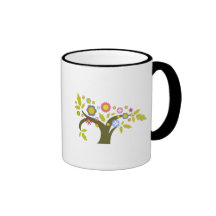 älskvärd sommarträdvektor kaffe kopp