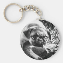 Älskvärda Playfull Mops Nyckel Ring