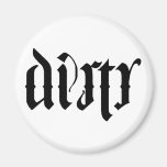 Ambigram diskare kylskåpsnagnet