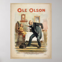 Americana Ole Olson för arv affisch