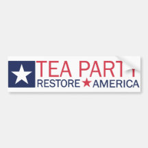 Amerika för Teapartyåterställande bildekal