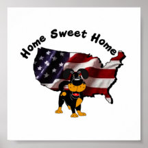 Amerika: Hem- sötsakhem - USA Silhouette Posters