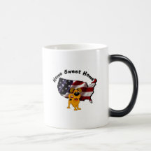 Amerika: Hem- sötsakhem - USA Silhouette Kaffe Koppar
