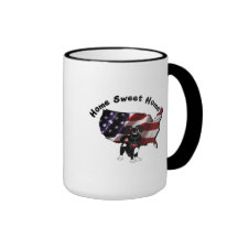Amerika: Hem- sötsakhem - USA Silhouette Kaffe Muggar