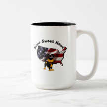Amerika: Hem- sötsakhem - USA Silhouette Kaffe Muggar