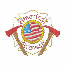 Amerika mest modiga brandmän broderad jacka