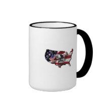 Amerika: USA Silhouette och kattunge Mugg