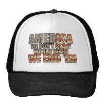 Amerika - vi avslutar världskrig! mesh kepsar