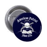 Amerikanpatriotskalle 1776 knapp med nål