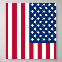 Amerikanska flaggan print
