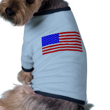 AMERIKANSKA FLAGGAN HUND TSHIRT