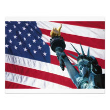 amerikanska flaggan personliga inbjudan