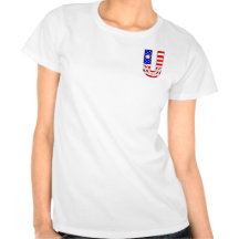 Amerikanska flaggan stars och stripesmonogram U Tshirts