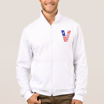 Amerikanska flaggan stars och stripesmonogram V T Shirt