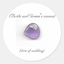 Amethyst bröllopklistermärke