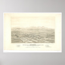 Anaheim panorama- karta för CA. (Unrestored 0025A) Affischer