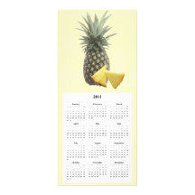 Ananas ringer och calendar kortet rackkort