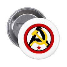 Anarcho-kommunist logotyp knappar med nål
