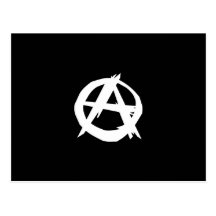 Anarkist Colombia politisk flagga Vykort