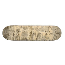 Anatomical kartlägga från Cyclopaedia 1728 Skateboards
