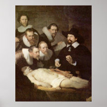Anatomikursen av Rembrandt Van Rijn Affisch