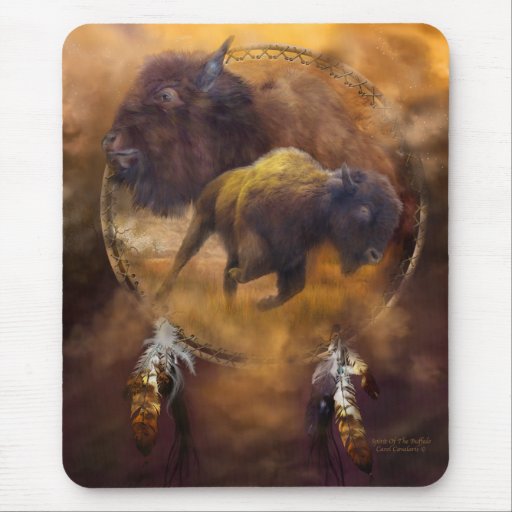 Ande av den bruna buffelkonsten Mousepad Mus Matta