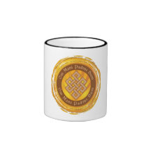 Ändlös fnurra för tibetan Mantra Kaffe Koppar