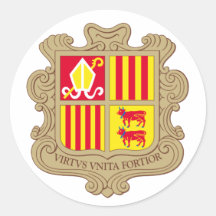 Andorra vapensköldklistermärke