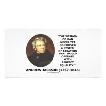 Andrew Jackson vishet Contrive skattjämställdhet Hälsningskort Med Foto