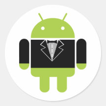 AndroidTux Rund Klistermärke