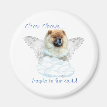 Ängel för ChowChow - magnet Magnet För Kylskåp