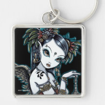 Ängel Keychain "för Melita" Goth stam- fusiondansa Nyckelringar