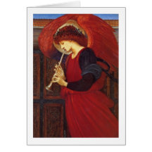 Ängel med trumpeten, Burne Jones Hälsnings Kort