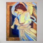 Ängel som leker en Flageolet Print
