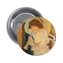 Ängel som leker flageoleten Burne Jones, vintagemu Pins